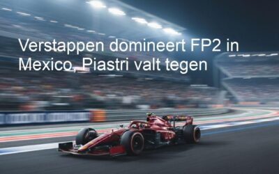 Verstappen domineert FP2 in Mexico, Piastri valt tegen