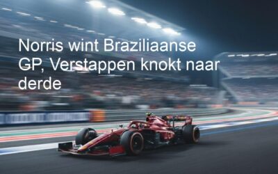 Norris wint Braziliaanse GP, Verstappen knokt naar derde